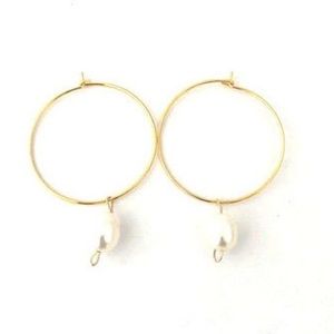 Freshwater Pearl Hoops